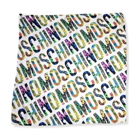 𝅺Moschino 100% Silk Scarf - Picture 1 of 13